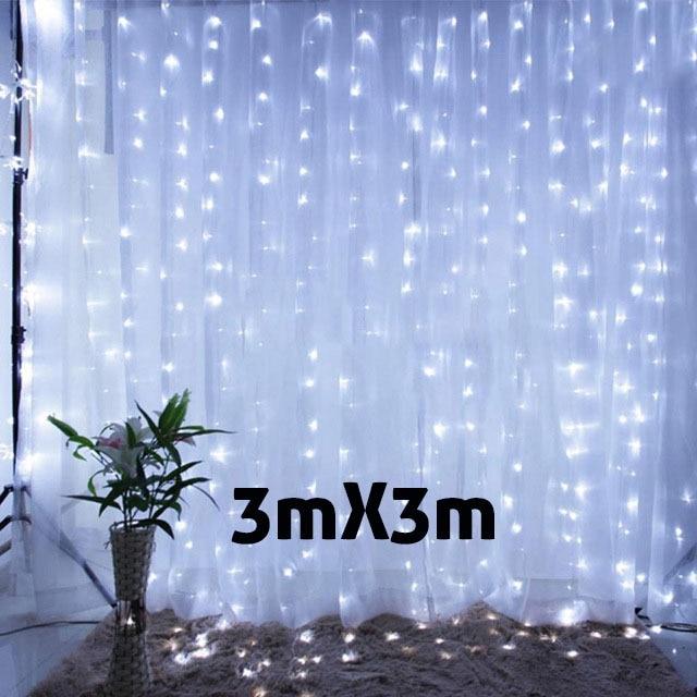 3M USB светодиодные шторы гирлянды, светодиодные гирлянды, рождественские огни, украшения для Рамадана, 2023, гирлянды, свадебный декор, Новый год