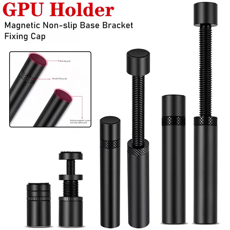 27-120mm Graphics Card GPU Support Bracket Video Card Vertical Telescopic Rotating Stand GPU Holder Anti Sag Aluminum Holder