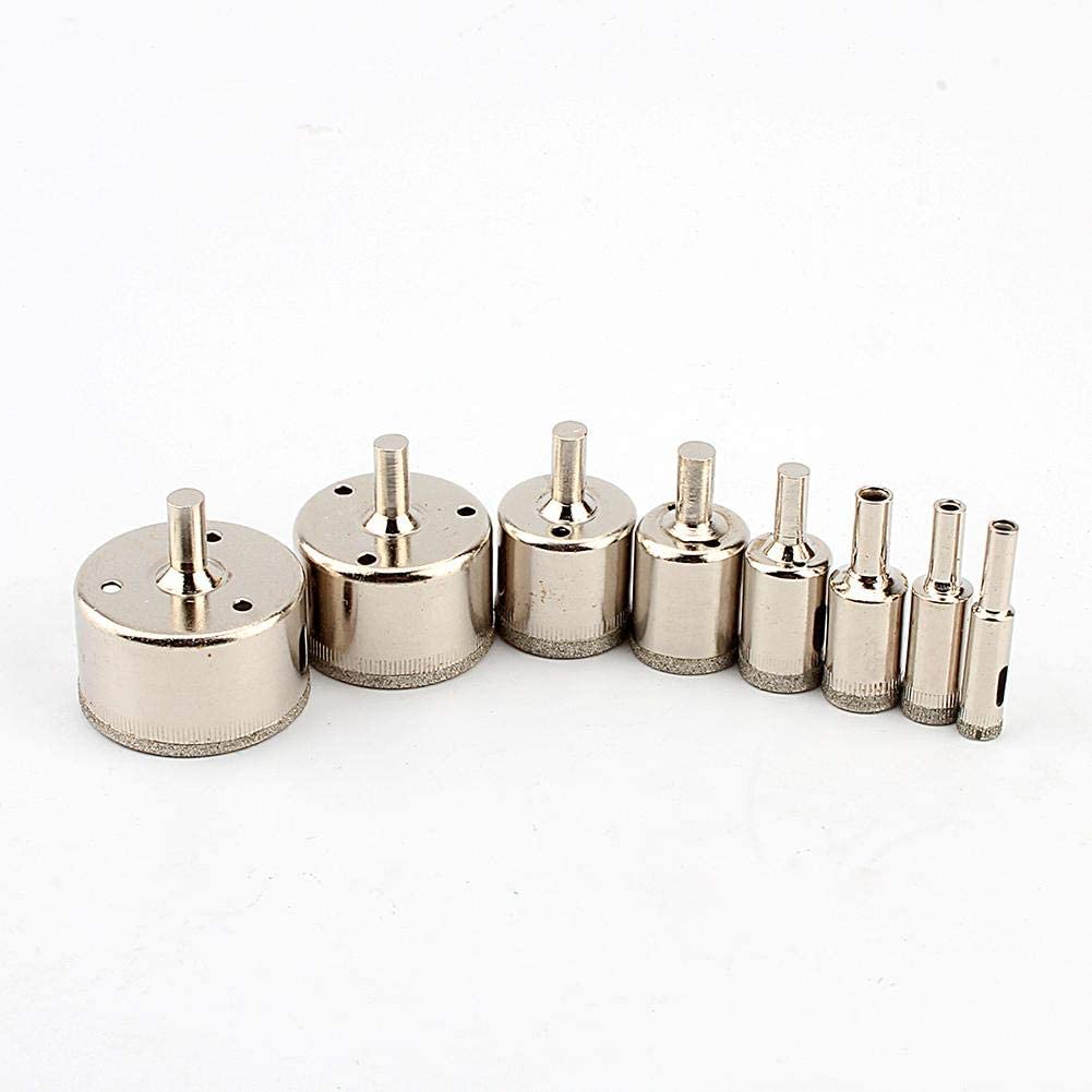 8pcs 10mm 50mm Diamond Coated Marble Ceramic Tile Hole Saw Drill Bits Set Tool