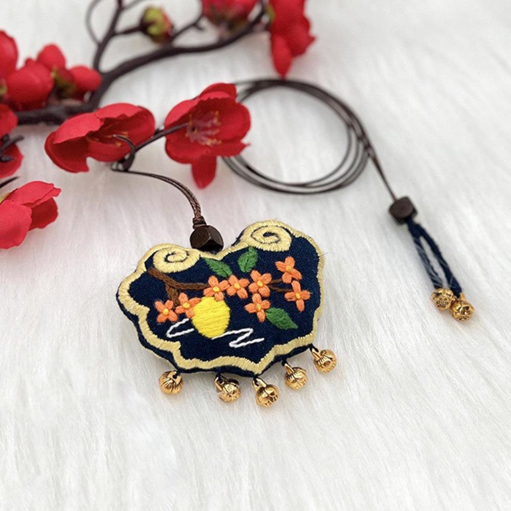 Handmade Embroidered Lucky Bag DIY Kits Hand-stitched Embroidery Set  Beginner