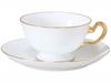 Окура Арт Поттери Золотая линия (Форма обода) Чашка и блюдце, Кофе/Чай, Сделано в Японии, 6c/1001