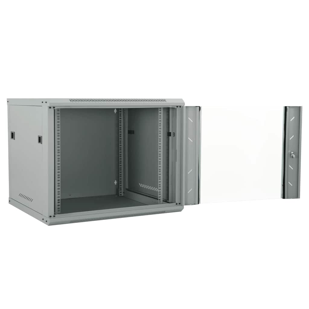 Network Cabinet with Storage Grey 60 x 60 x 50 cm Steel