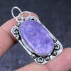 Лепидолит Камень Драгоценный камень Ручная работа 925 Стерлинговое серебро Подарок Подвеска 2,17" H4V98