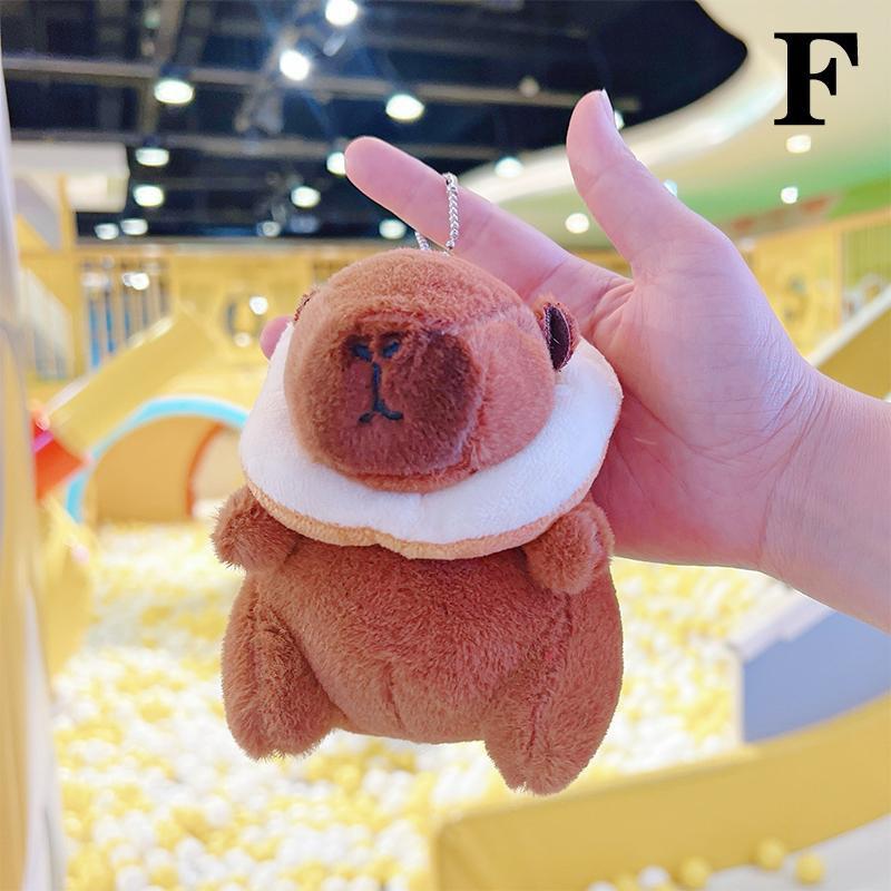 Капибара плюшевая кукла мультфильм брелок кулон мягкая кукла рюкзак кулон автомобиль сумка брелок декор детский подарок брелок