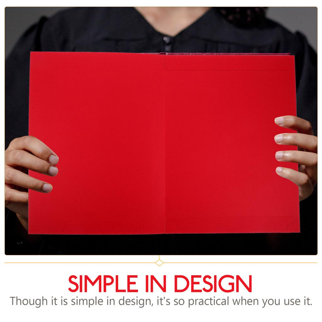 4Pcs Certificate Holder Paper Cover Classic Design Document Protector Diploma Folder for Award Ceremony Graduation Presentation