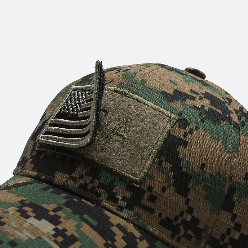 Весенне-осенняя бейсболка на липучке с вышивкой американского флага – Унисекс дизайн для улицы