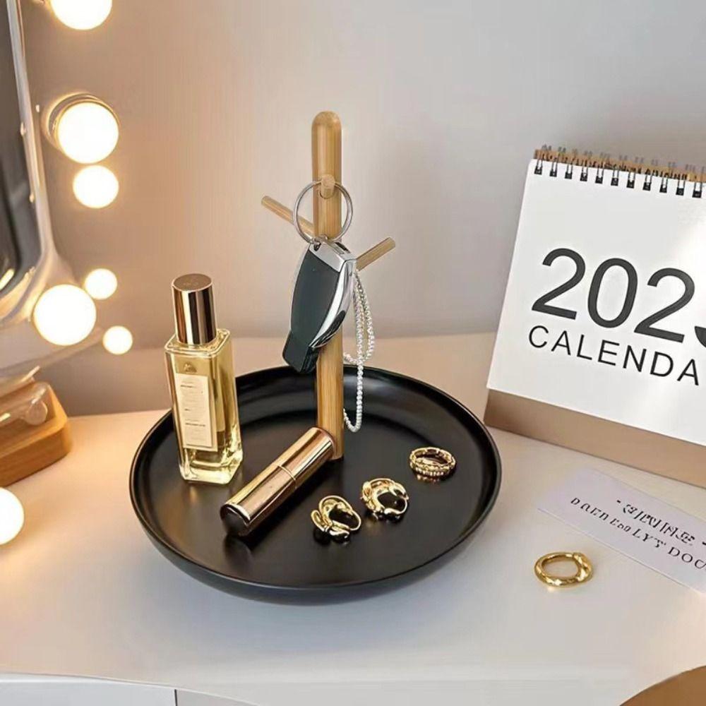 Multi-Function Wooden Storage Tray Creative Detachable Jewelry Hanging Rack Simple Bathroom Shelf Entrance