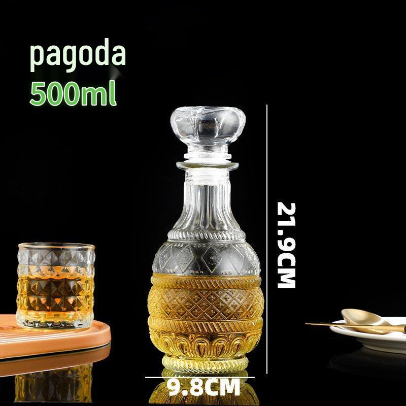 European Style Crystal XO Whiskey Decanter - Transparent Glass Wine Bottle