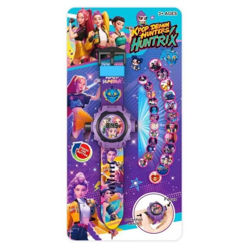 K-POP Devil Hunter Electronic Watch Toy Children's Multi functional Projection Light Watch Bracelet Birthday Gift