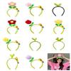 Bean Sprout Flowers Headband Cartoon Plush Flower Hair Hoop Cute   Daily