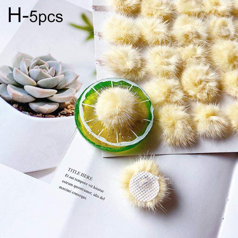 5 шт. пушистый меховой шарик, цветной помпон, искусственный меховой шарик для шапок, обуви, сумок, одежды, украшений, сделай сам, аксессуары для рукоделия