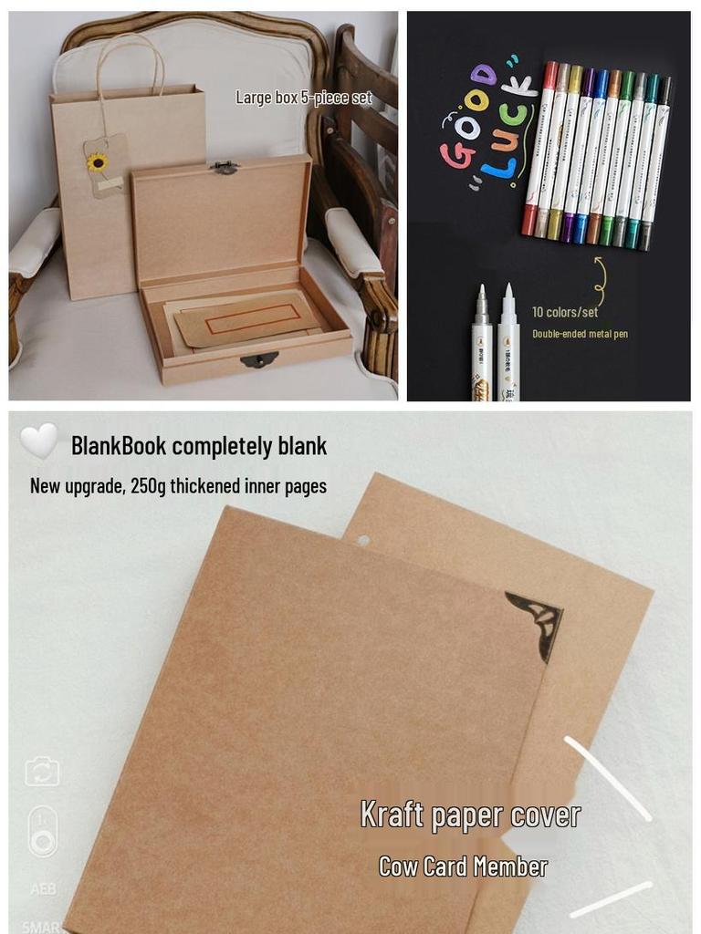 Блокнот на кольцах из крафт-бумаги формата А5: Ретро Журнал и Литературный Дневник Путешествий Планировщик для Девочек