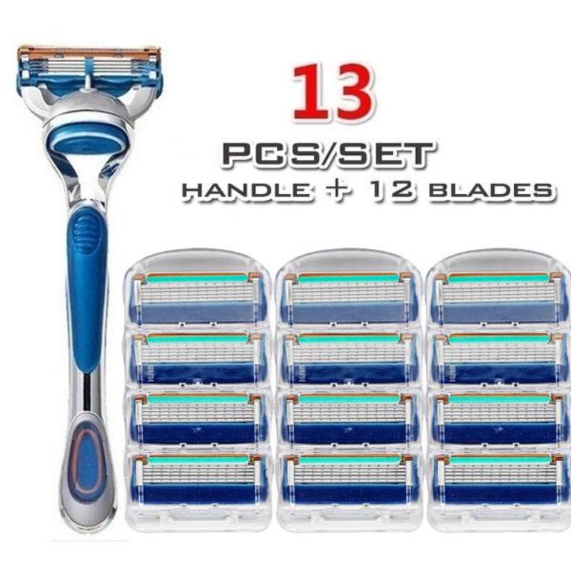 Мужская суперострая бритва с 5-слойным лезвием (1 ручка), 4/8/12/16/20 шт. аксессуаров для ножей