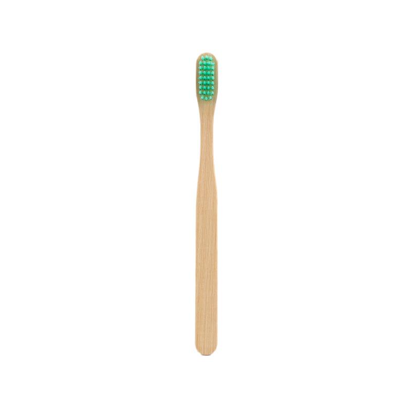 Custom Logo and Packaging Kids Square Handle Soft Eco Natural Biodegradable Bamboo Toothbrush
