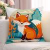 Cartoon Fox Cushion Cover 50x50 Cushions Decorative Pillowcases 40x40 Ornamental Pillows for Living Room Lounge Chairs Pillow