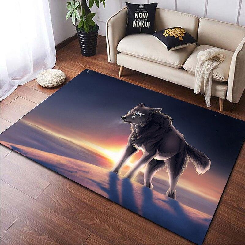 Custom Animal Carpet Wolf Pattern Home Decoration Living Room Lobby Decoration Home Decoration Accessories Wolf Splicing Carpet