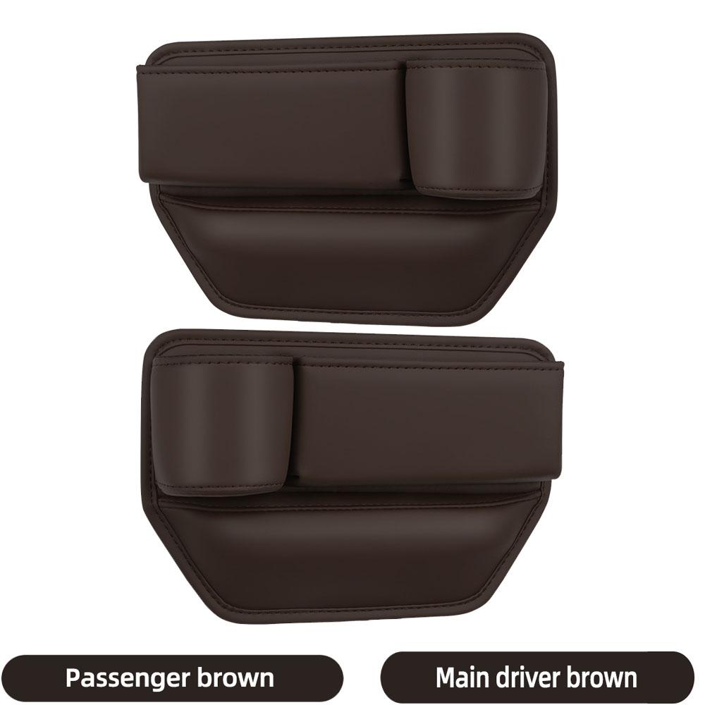 Ящик для хранения в щелях автомобильного сиденья, сумка-держатель для стакана с водой, кожаный универсальный органайзер для заполнения щелей переднего водительского сиденья автомобиля в автомобиле