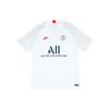 Nike Letter Print Crew Neck Training Short Sleeve Football Shirt Player Version 2019-20 Season Paris Saint-Germain Unisex Tops White AO8548-104