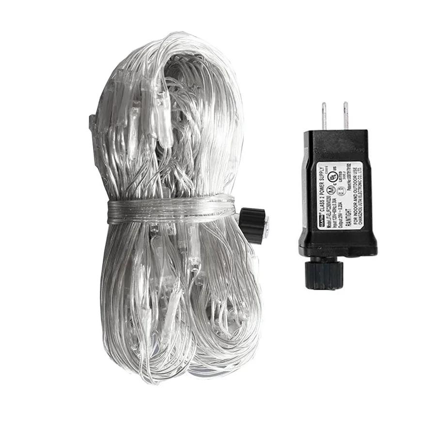 Thrisdar DC24V 3X2M Уличные рождественские гирлянды из сетки 200 светодиодов Водонепроницаемая подвесная оконная занавеска Сказочная гирлянда