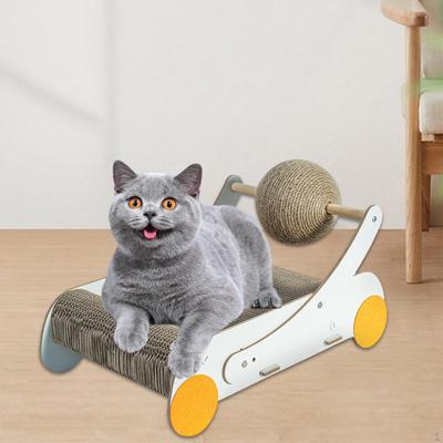 Когтеточка для кошек с шариком, гнездо для сна котят, рифленая, для котят и щенков