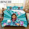 Gabbys D-Dollhouse Bedding Set Duvet Cover Comforter Bed Single Twin Full Queen Youth Boys Girl Boys Gift King Size Bedding Set