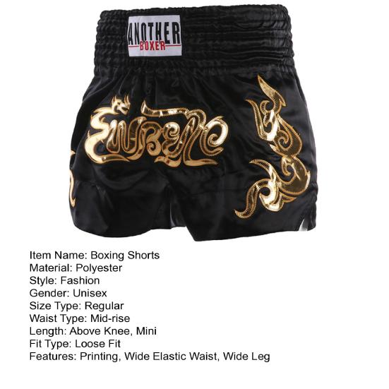 Боксерские шорты для тайского бокса, женские и мужские тренировочные шорты для кикбоксинга, широкий эластичный пояс с вышивкой, боксерские шорты