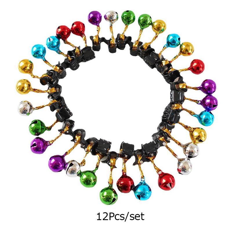 12pcs/Pack Mini Small Bell Man Colour Light Bulb Christmas Ornament Pendant Funny Gifts Accessories