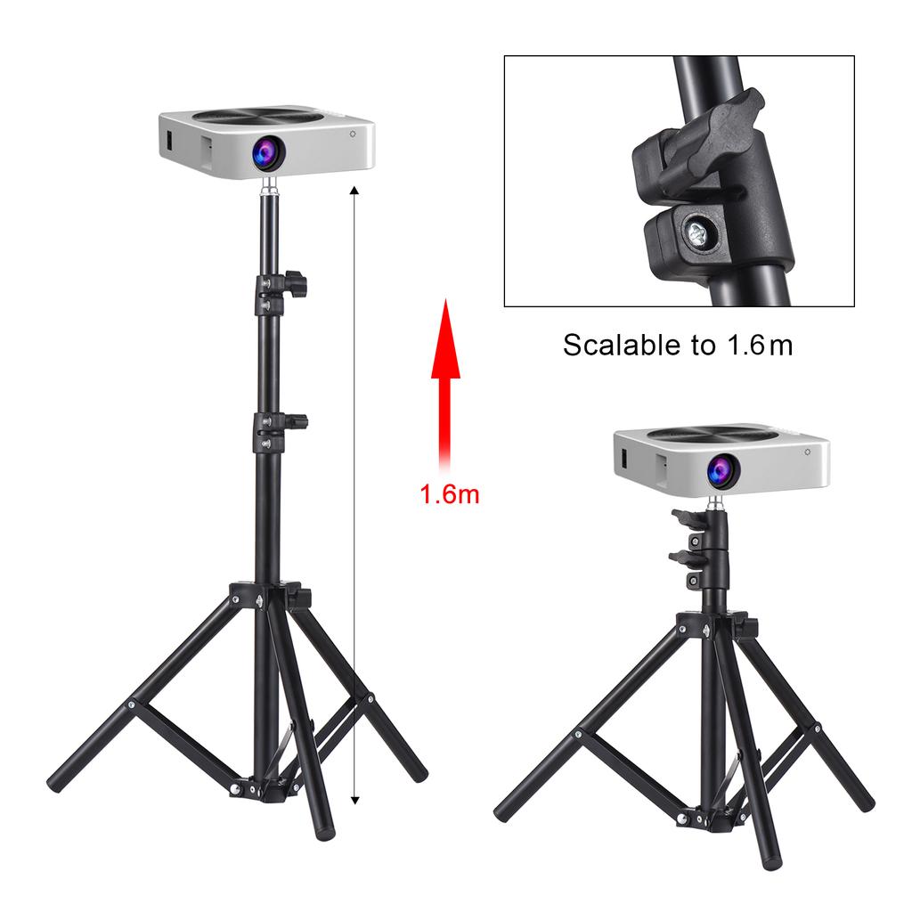 Universal Projector Tripod Stand Stretchable Projector Bracket Aluminum Alloy Portable Holder 1 4 Interface