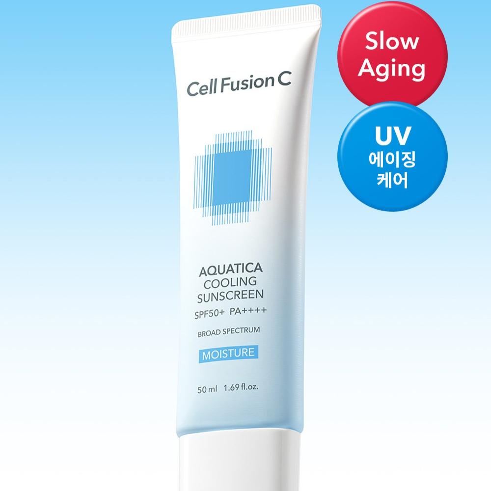 Охлаждающий солнцезащитный крем Cell Fusion C Aquatica SPF50+/PA++++ 50 мл