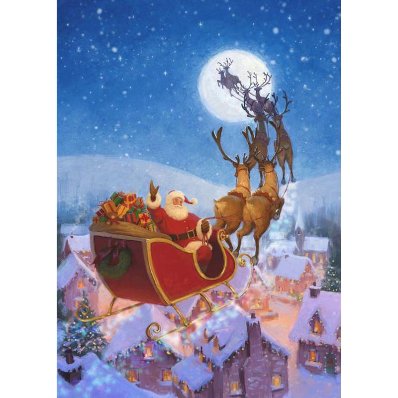 DIY мультфильм Санта-Клаус 5D алмазная живопись полная круглая дрель Алмазная вышивка Рождественский подарок наборы для вышивки крестом домашний декор