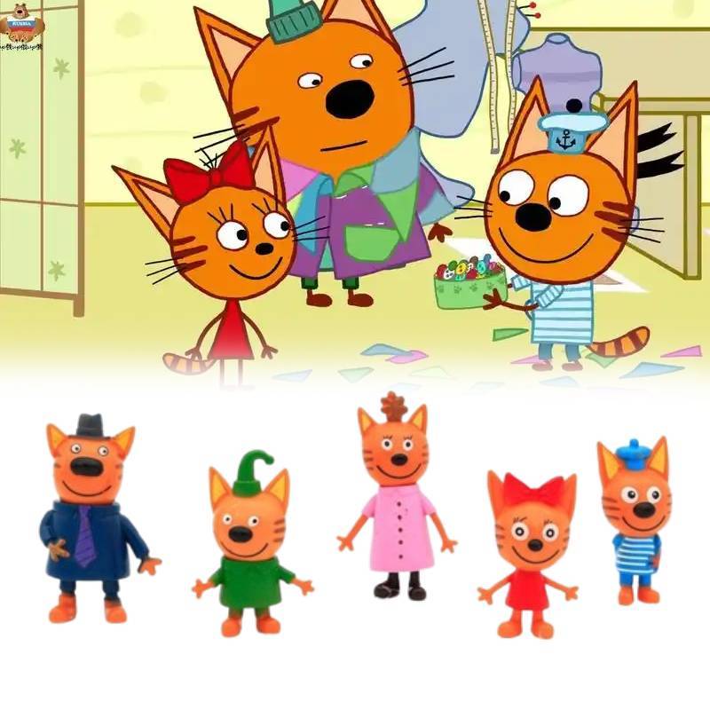 Пластиковые Топперы для Торта Набор 'Kid E Cats' Для Украшения Дня Рождения С Коллекционными Фигурками