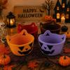 with Double Ear Handles Halloween Crochet Storage Basket Tabletop Decorative Container  Living Room