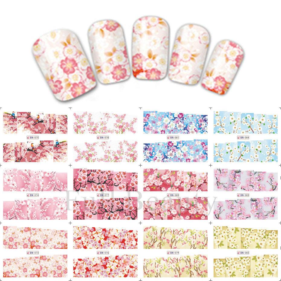 Наклейка для дизайна ногтей, Серия «Весенние и летние цветы и травы», Водная наклейка для ногтей с цветком Zou Ju