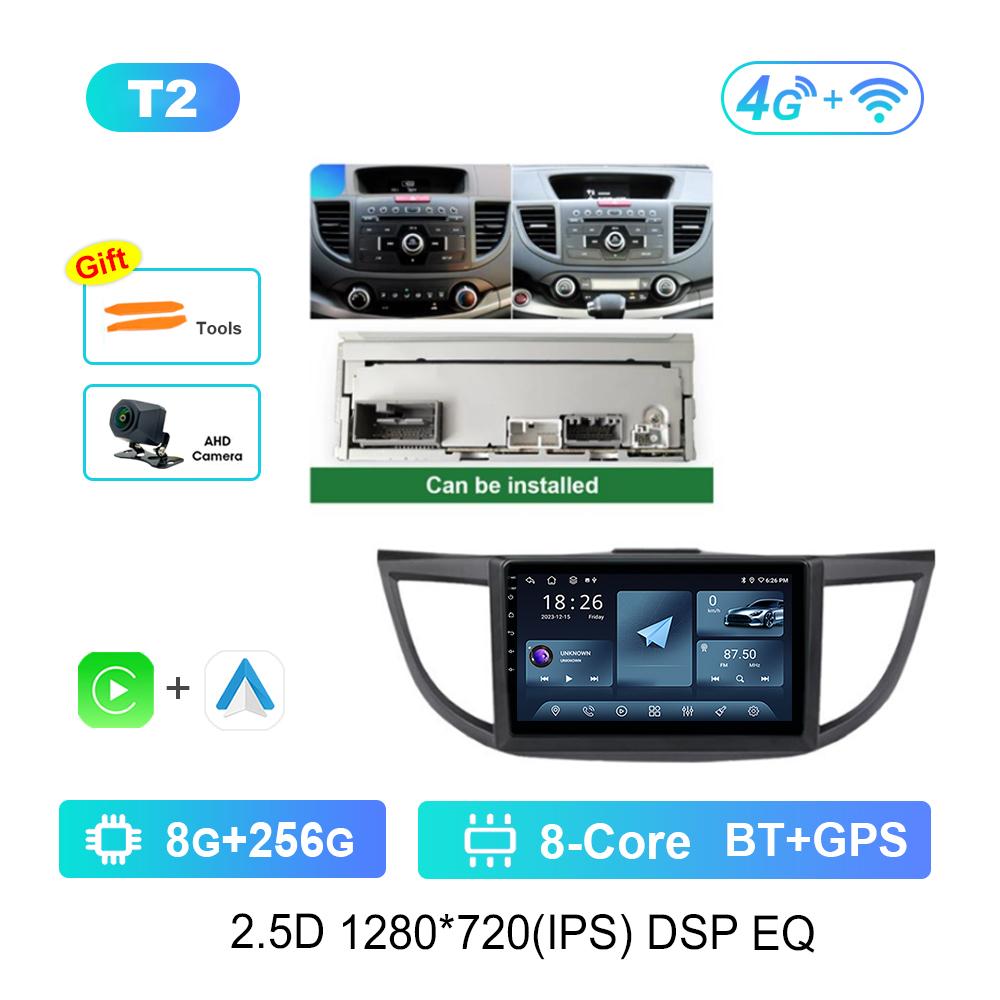 Carplay WiFi 10,1 '' для Honda CRV CR-V 4 RM RE 2011 - 2018 GPS автомобильный видеомультимедийный плеер Android OS 4G BT HD сенсорный экран