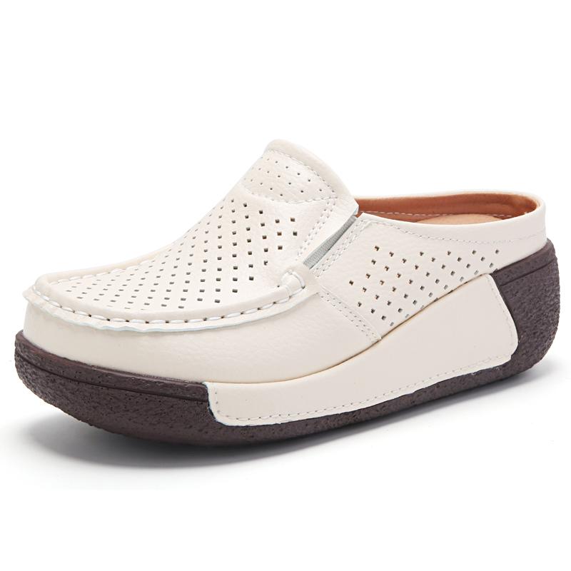 Кроссовки Женская обувь Лоферы на платформе Кожаные слипоны на плоской подошве Новая весенняя повседневная обувь 35-41