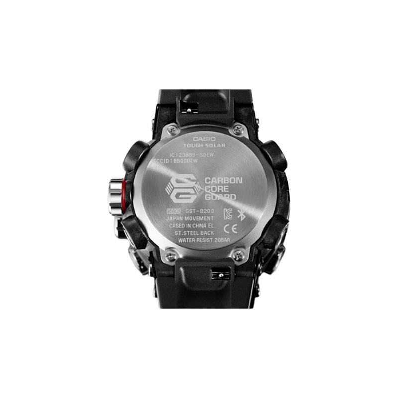 Casio Серия G-STEEL - Спортивные часы с двойным дисковым дисплеем Модные и простые Солнечный кварцевый механизм Ремешок из смолы Японские и корейские часы GST-B200B-1AER