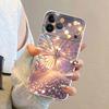 Case for iPhone 17 Pro Max 12 Mini 14 Plus 13 Pro 17e XS Max 15 16 XR Air 11 Soft Phone Cover Pink Butterfly Flower