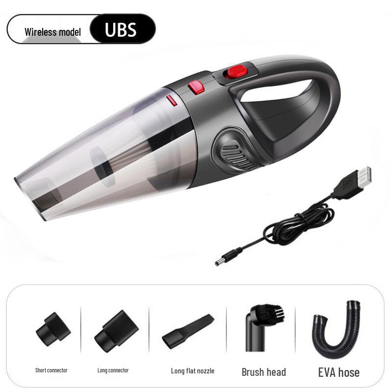 Перезаряжаемый беспроводной ручной автомобильный пылесос высокой мощности с сильным всасыванием для волос