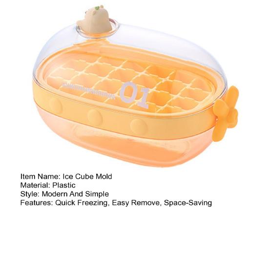 Форма для льда с откидной крышкой, складная форма для льда без помощи рук, для домашнего бара, герметичный льдогенератор без содержания бисфенола А для заморозки соков и напитков