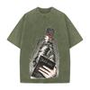 Футболка с принтом Лайт Ягами Аниме Тетрадь Смерти Одежда Мужская Женская Винтажная Стиранная Футболка С Коротким Рукавом Повседневная Хлопковая Уличная Одежда