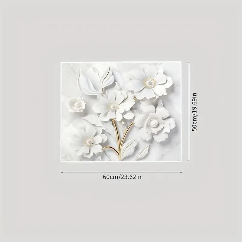 Впитывающий коврик для защиты от пыли с цветочным принтом для стиральной машины, 50,04x59,94 см, современный верхний чехол для стиральной машины и сушилки, неэлектрический, для прачечной и кухни