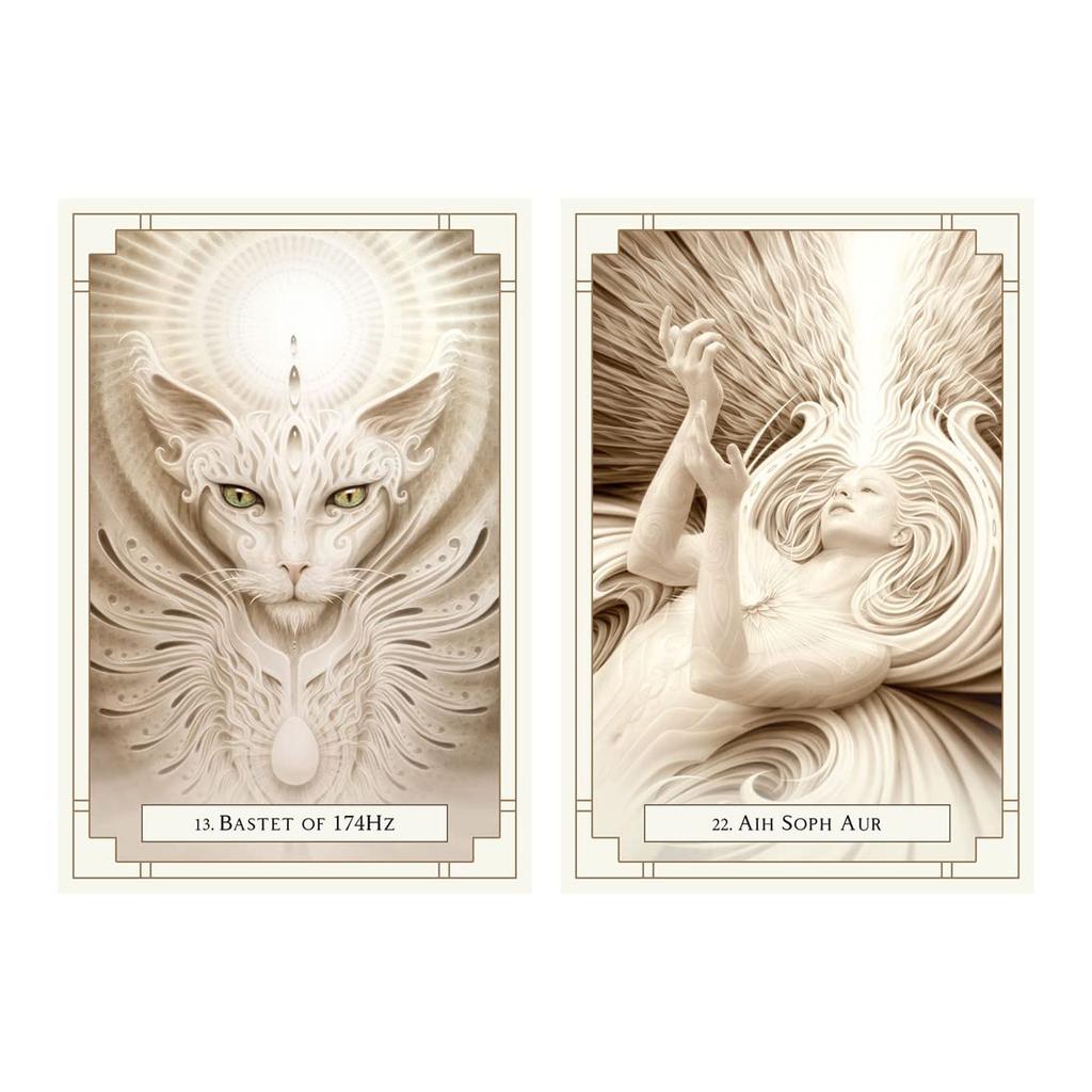 Карты Оракула Канчаро, Набор для гадания на картах Таро из 44 карт [Оракул Белого Света] Включает базовые инструкции к японским картам Оракула и мешочек (аутентичный)