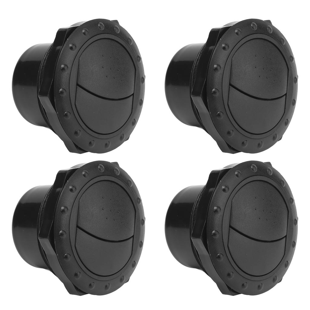 4PCS Dashboard Air Conditioning Outlet Deflector 60mm Hole Universal Knob Style Black for RVs Buses 