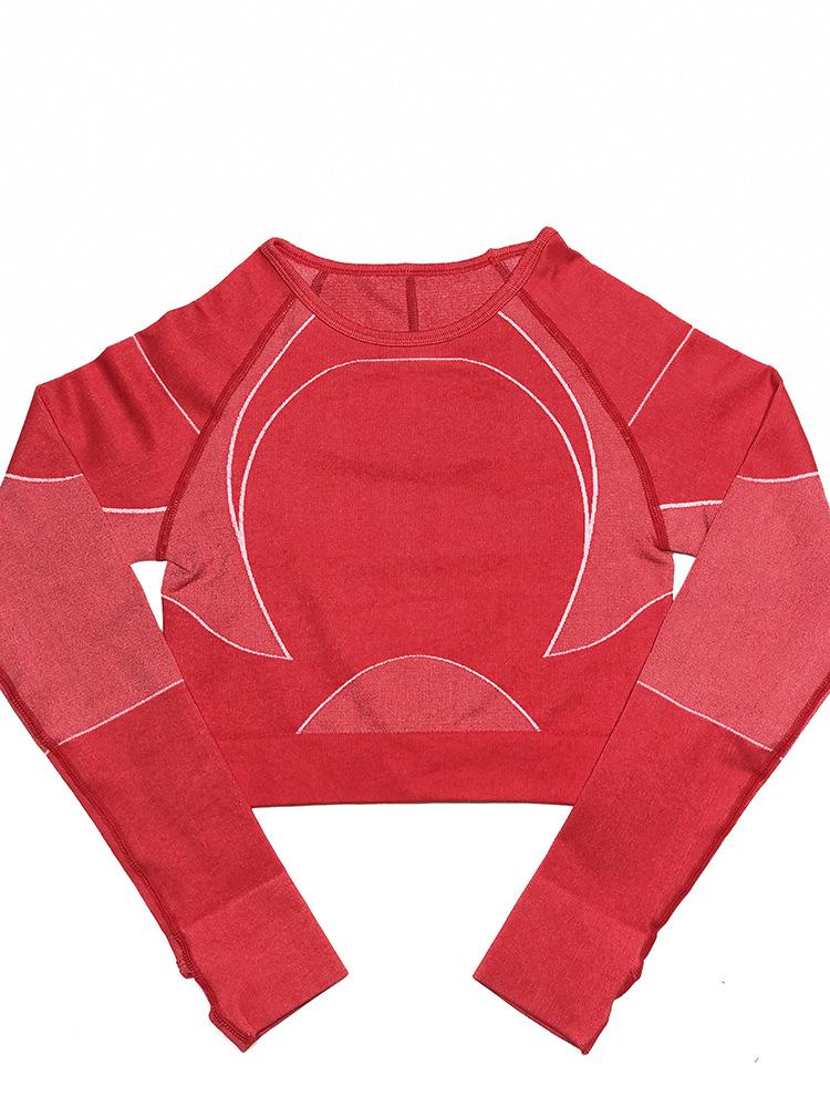 Trendy European & American Cross-Border Fitness Set: Navel-Exposing Long Sleeve Top & High Waist Hip-Lift Yoga Pants