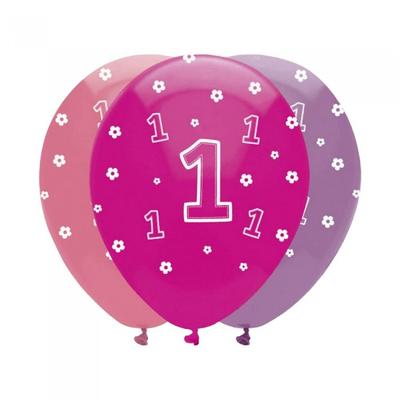 Creative Party Латексный воздушный шар с цифрой 1 на день рождения (Упаковка из 6 шт.)