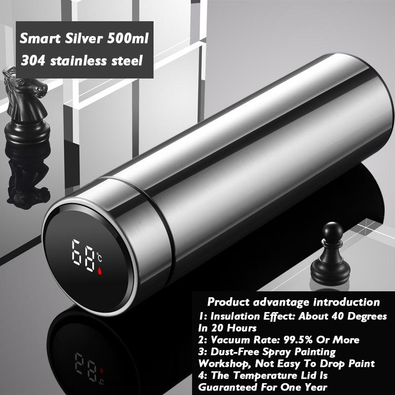 Умная термокружка с дисплеем температуры, термокружка из нержавеющей стали 304, деловой подарок, умные бутылки с температурой для воды