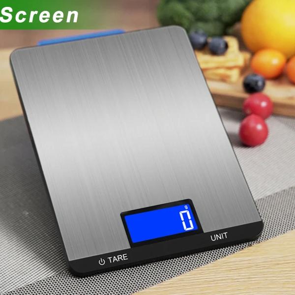 Цифровые кухонные весы FODWET с большой платформой - 22 фунта/10 кг Прецизионные кухонные весы с точностью 1 г и функцией тары, Многофункциональные