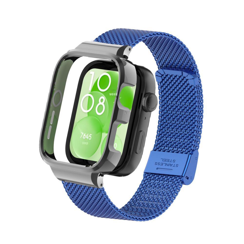 Совместимый ремешок Milanese для Huawei Watch Fit3 - утолщенная сетка из цинкового сплава