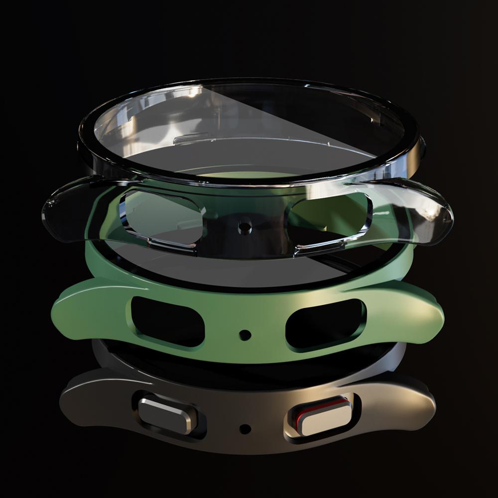 Стекло+Чехол для Samsung Galaxy Watch 5 pro 45 мм аксессуары PC Бампер Чехол Защита экрана со всех сторон Galaxy watch 5 40 мм 44 мм