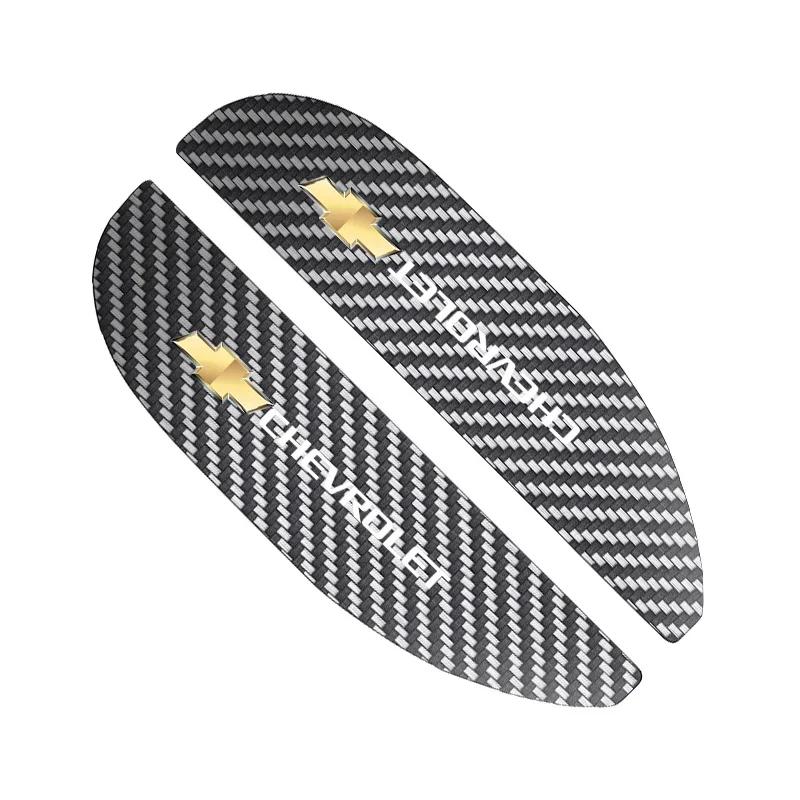 ZBJ1 2pcs Carbon fiber Car Rearview Mirror Rain Eyebrow Sticker For Chevrolet Cruze Lacetti Captiva SS Z71 Equinox Trax Impala Spar